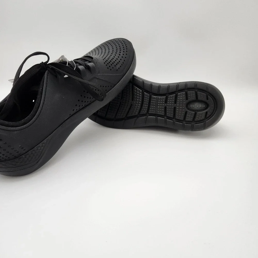 Crocs LiteRide Pacer Sneaker Mens 11 Black 204967-060 Athletic Lace Up